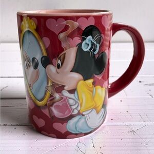 Disney Jerry Leigh Minnie Mouse “Another Beautiful Morning” Mug Burgundy Hearts